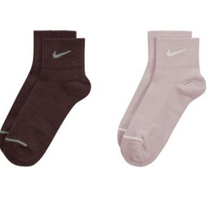 Nike Everyday Wool Blend Ankle‎ Socks 2-Pack Dri-Fit Unisex Brown Beige